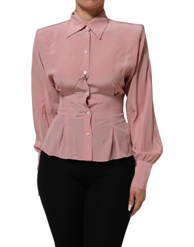 Silk Collared Long Sleeves Blouse Women's Top (Pre-Owned) - Dolce & Gabbana - Modalova