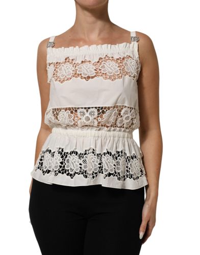 Poplin Openwork Embroidery Tank Women's Top (Pre-Owned) - Dolce & Gabbana - Modalova