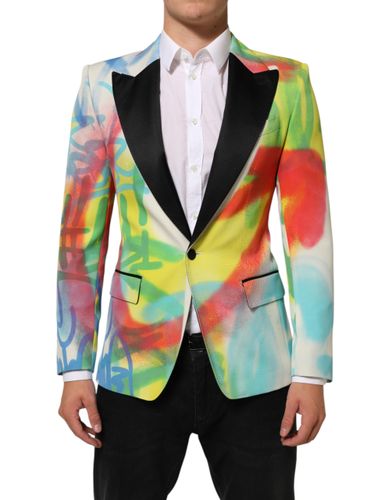 Graffiti SICILIA 1 Button Men Suit Men's Blazer - Dolce & Gabbana - Modalova