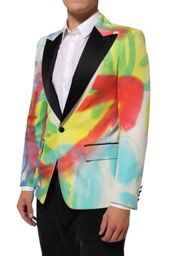 Graffiti SICILIA 1 Button Men Suit Men's Blazer - Dolce & Gabbana - Modalova