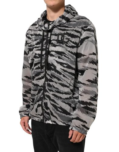 Camouflage Hooded Sweatshirt Men's Jacket - Dolce & Gabbana - Modalova