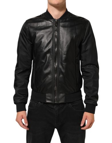 Leather Nylon FullZip Blouson Men's Jacket (Pre-Owned) - Dolce & Gabbana - Modalova