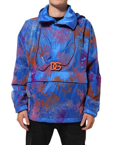 Tie Dye Logo Hooded Sweatshirt Men's Jacket - Dolce & Gabbana - Modalova