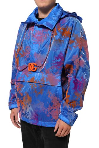Tie Dye Logo Hooded Sweatshirt Men's Jacket - Dolce & Gabbana - Modalova