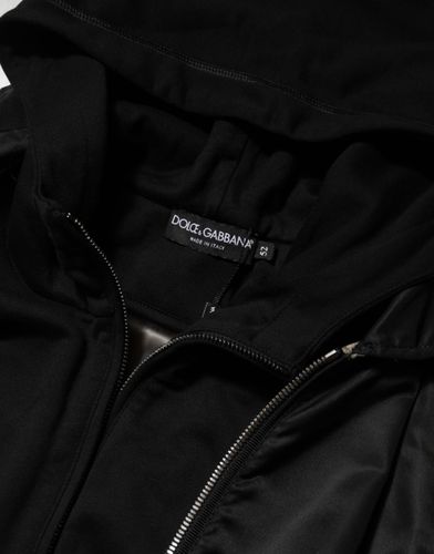 Cotton Hooded Full Zip Bomber Men's Jacket - Dolce & Gabbana - Modalova
