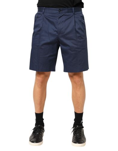 Cotton Stretch Mid Waist Bermuda Men's Shorts - Dolce & Gabbana - Modalova
