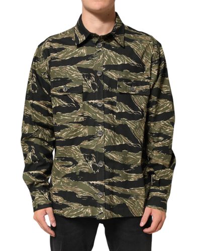 Camouflage Cotton Casual Men's Shirt - Dolce & Gabbana - Modalova