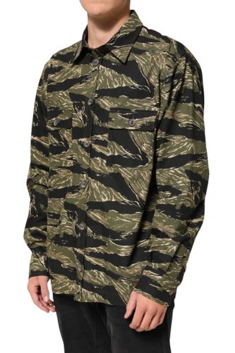 Camouflage Cotton Casual Men's Shirt - Dolce & Gabbana - Modalova