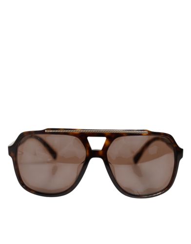 Dark Tortoise Shell Pilot Frame Women's Sunglasses (Pre-Owned) - Dolce & Gabbana - Modalova