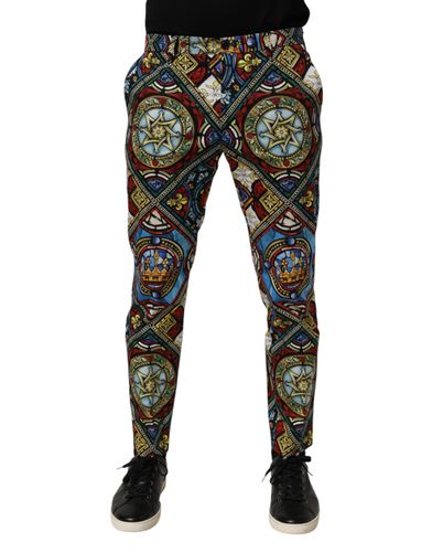 Stained Glass Window Style Print Men Men's Pants - Dolce & Gabbana - Modalova
