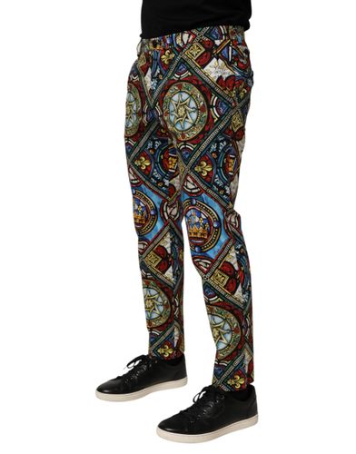 Stained Glass Window Style Print Men Men's Pants - Dolce & Gabbana - Modalova