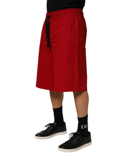 Cotton MidWaist Drawstring Bermuda Men's Pants - Dolce & Gabbana - Modalova