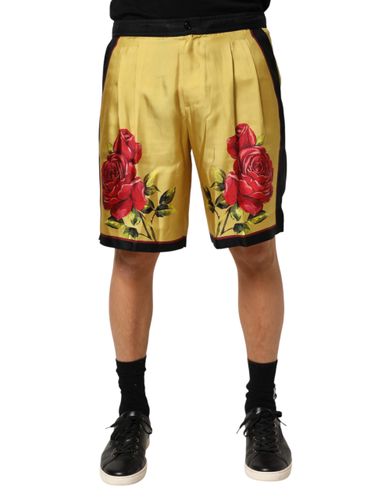 Floral Print Silk Men Bermuda Men's Shorts - Dolce & Gabbana - Modalova