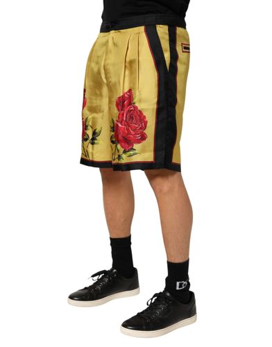 Floral Print Silk Men Bermuda Men's Shorts - Dolce & Gabbana - Modalova