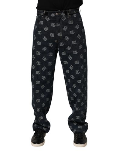Logo Print Straight Denim Men Men's Jeans - Dolce & Gabbana - Modalova
