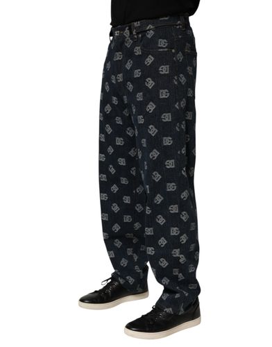 Logo Print Straight Denim Men Men's Jeans - Dolce & Gabbana - Modalova