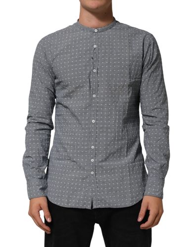 Polka Dot Cotton Button Down Long Sleeves Men's Shirt - AGLINI - Modalova