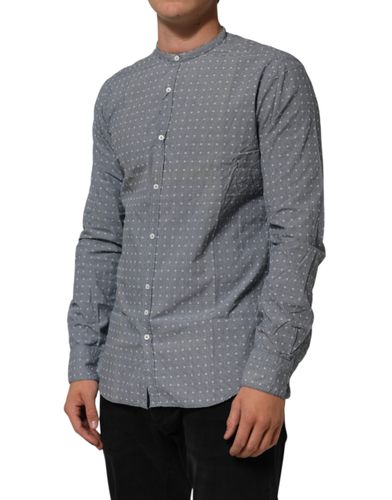 Polka Dot Cotton Button Down Long Sleeves Men's Shirt - AGLINI - Modalova