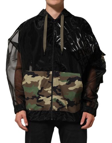 Camouflage Hooded Men Full Zip Men's Sweater (Pre-Owned) - Dolce & Gabbana - Modalova
