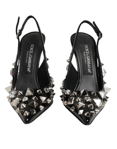 Studded Leather Heels Slingbacks Women's Shoes - Dolce & Gabbana - Modalova