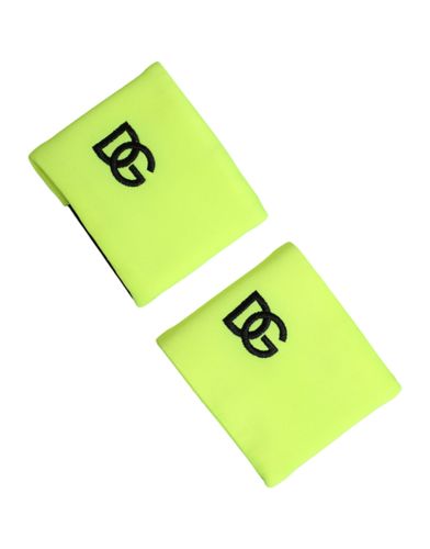 Green DG Logo Polyester 1 Pair Men's Wristband - Dolce & Gabbana - Modalova