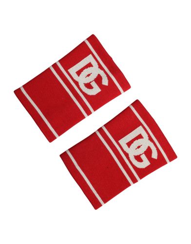 Red White DG Logo Cotton 1 Pair One SIze Men's Wristband - Dolce & Gabbana - Modalova