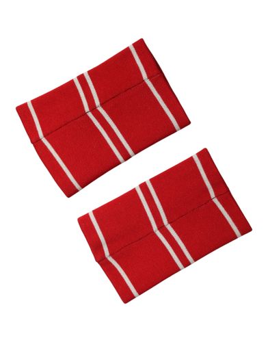 Red White DG Logo Cotton 1 Pair One SIze Men's Wristband - Dolce & Gabbana - Modalova