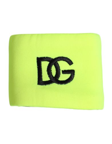 Green Silk DG Logo Men Men's Wristband - Dolce & Gabbana - Modalova