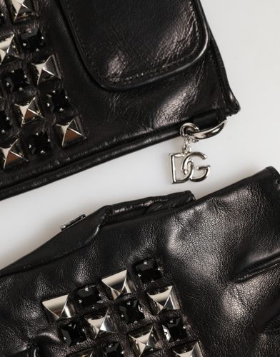 Leather Studded Fingerless Hand Mitten Men Men's Gloves - Dolce & Gabbana - Modalova