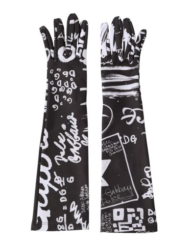 DG Logo Elbow Length Mitten Women's Gloves - Dolce & Gabbana - Modalova