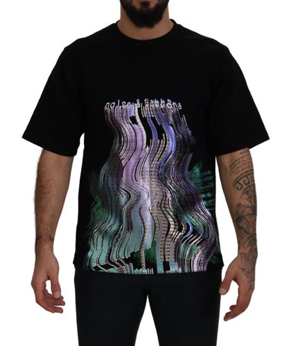 Cotton Printed Crewneck Tee Men's T-shirt - Dolce & Gabbana - Modalova