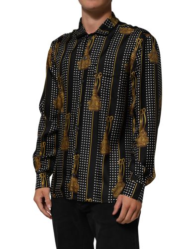 Dotted Tassel Silk Button Down Men's Shirt - Dolce & Gabbana - Modalova
