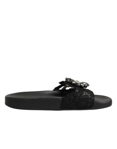 Devotion Matelassé Leather Slides Women's Shoes - Dolce & Gabbana - Modalova