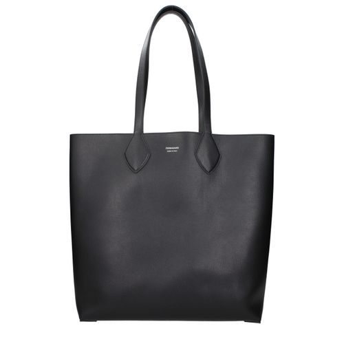 Leather Shoulder Men's Bag - Salvatore Ferragamo - Modalova