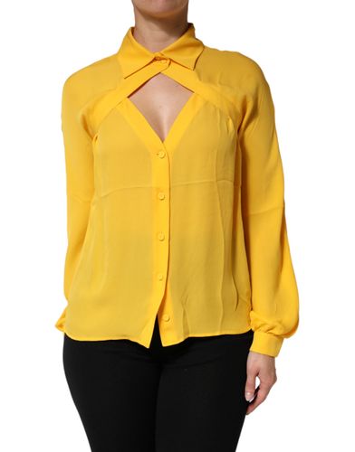 Silk Collared Long Sleeves Women's Top - Moschino Couture - Modalova