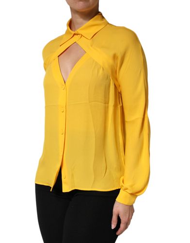 Silk Collared Long Sleeves Women's Top - Moschino Couture - Modalova
