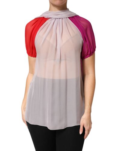 Short Sleeves Silk Blouse Women's Top - Dolce & Gabbana - Modalova