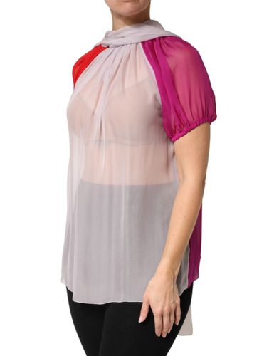 Short Sleeves Silk Blouse Women's Top - Dolce & Gabbana - Modalova
