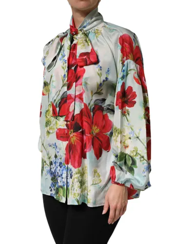 Floral Long Sleeves Blouse Women's Top - Dolce & Gabbana - Modalova