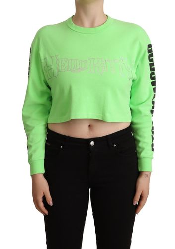 Mint Printed Long Sleeves Cropped Top Women's Sweater - GCDS - Modalova