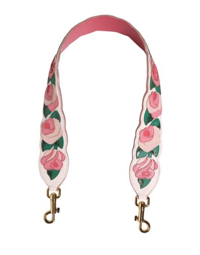 Strap White Floral Calf Leather Bag Accessory Women's Shoulder - Dolce & Gabbana - Modalova