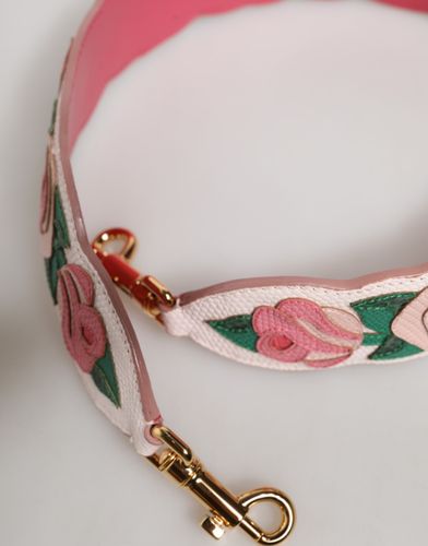Strap White Floral Calf Leather Bag Accessory Women's Shoulder - Dolce & Gabbana - Modalova