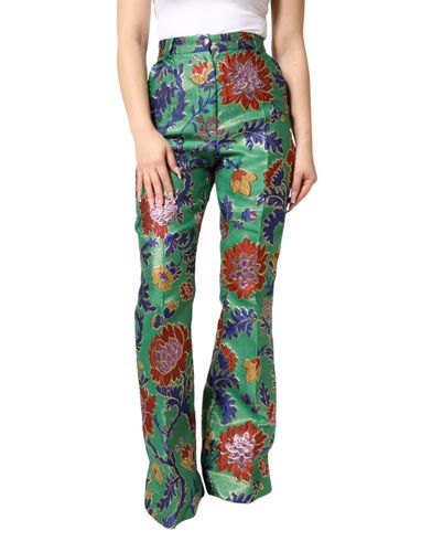 Floral Polyester BootCut Trouser Women's Pants (Pre-Owned) - Dolce & Gabbana - Modalova