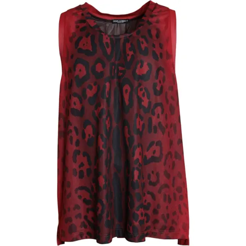 Leopard Print Sleeveless Men Tank Men's T-shirt (Pre-Owned) - Dolce & Gabbana - Modalova