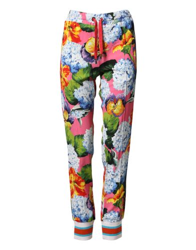 Floral Mid Waist Jogger Women's Pants - Dolce & Gabbana - Modalova