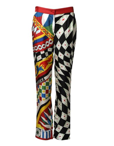 Carretto Pattern Straight Women's Pants (Pre-Owned) - Dolce & Gabbana - Modalova
