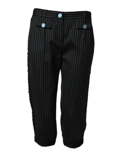 Wool Stripes Cropped Trouser Women's Pants - Dolce & Gabbana - Modalova