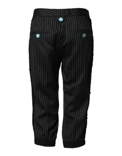 Wool Stripes Cropped Trouser Women's Pants - Dolce & Gabbana - Modalova