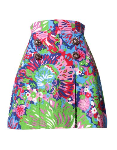 Floral Buttoned High Waist Mini Women's Shorts - Dolce & Gabbana - Modalova
