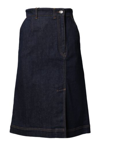 Dark Cotton A-line Denim Midi Women's Skirt - Dolce & Gabbana - Modalova